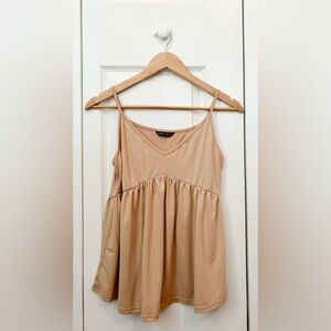 |Shein Solid Flared Hem Cami Top|~ Lightly worn~ color:Beige~